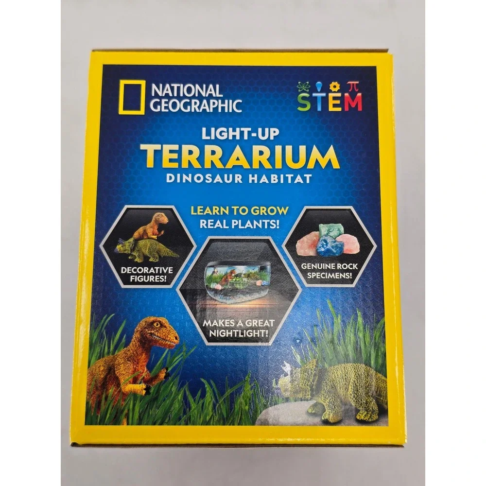 National Geographic Light-Up Terrarium Dinosaur Habitat Kids Science Kit - New